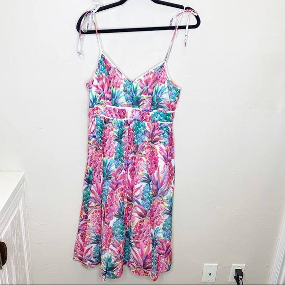 J.CREW Ratti Painted Pineapple Summer Dress - Picture 4 of 13